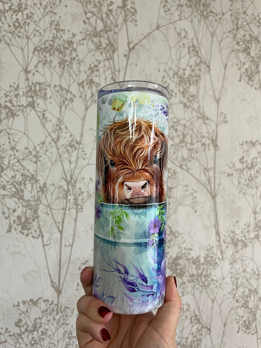 Highland cow tumbler