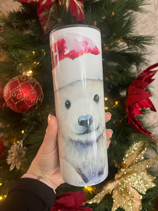 Christmas Polar Bear 20oz tumbler